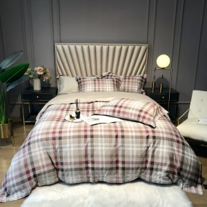High End Digital Printing Duvet Cover 60S Cotton Stain Brushed Bed Sheet Bedding Set For Home
