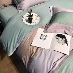 High Grade 300TC Cotton Stain Home textile Quit Cover Flat Bed Sheet Digital Printing Bedding Set