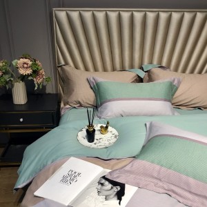 High Grade 300TC Cotton Stain Home textile Quit Cover Flat Bed Sheet Digital Printing Bedding Set