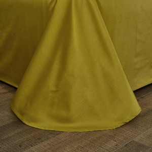 Wholesale 100% cotton high-end pillowcases yellow comforter set soft bed linen fitted sheets jacquard 2m/2.2m bedding set for adults