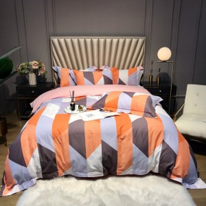 Hot Selling 300TC Cotton Stain Digital Printing Comforter Quilt Cover Soft Bed Sheets Bedding Set