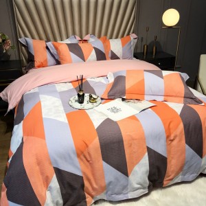 Hot Selling 300TC Cotton Stain Digital Printing Comforter Quilt Cover Soft Bed Sheets Bedding Set