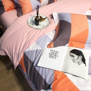 Hot Selling 300TC Cotton Stain Digital Printing Comforter Quilt Cover Soft Bed Sheets Bedding Set