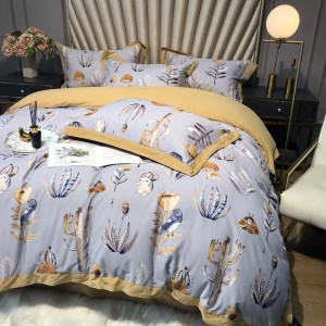 60S Cotton Digital Printing Quilt Cover Bed Sheets 1.8/2m Bedding Set