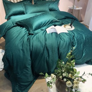 High End Custom Green 100S Egyptian Long Staple Cotton Embroidery Bedding Set