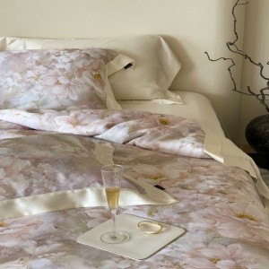 2025 new arrival lyocell summer quilt high end pink floral digital printing duvet quilts soft bed sheets bedding set