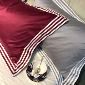 600TC Egyptian Cotton Bed Sheets Red Duvet Cover Long Staple Cotton Bedding Set