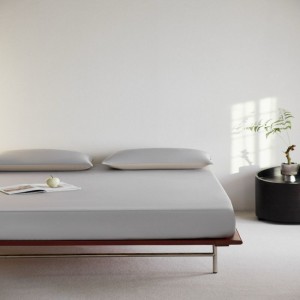 Silver Gray 100% Lyocell Fitted Sheet Queen Size Bed Linen Summer Cooling Bedding Set Bed Sheets