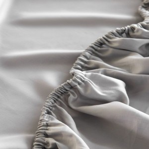 Silver Gray 100% Lyocell Fitted Sheet Queen Size Bed Linen Summer Cooling Bedding Set Bed Sheets