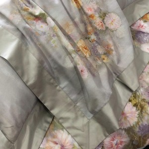 Elegant design pink full size digital printing adult pillowcases luxury 100S long staple cotton sateen comforter cover bedding set supplier
