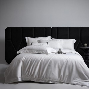 Simple style jacquard home textile cotton bed linen white duvet quilt comforter cover bedding set wholesaler