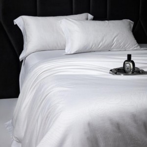 Simple style jacquard home textile cotton bed linen white duvet quilt comforter cover bedding set wholesaler