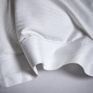 Simple style jacquard home textile cotton bed linen white duvet quilt comforter cover bedding set wholesaler