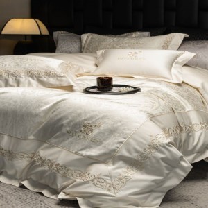 100s Australian cotton floral embroidery quilt cover white bed sheets sabanas custom bedding set