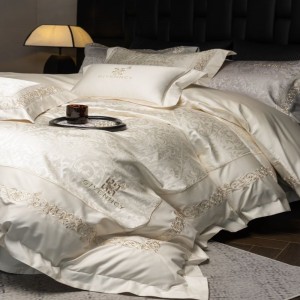 100s Australian cotton floral embroidery quilt cover white bed sheets sabanas custom bedding set