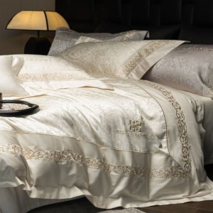 100s Australian cotton floral embroidery quilt cover white bed sheets sabanas custom bedding set