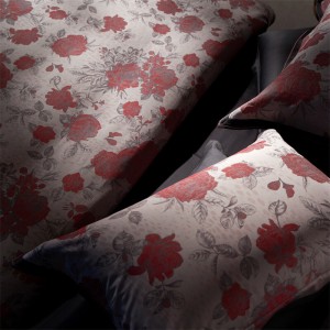 Hot selling red jacquard bed linen 1.8m coverlets cotton pillow shams fluffy duvet cover queen size bedding set supplier