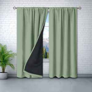 100% blackout curtains with laminated film, fully blackout curtains, and thermal insulation curtains