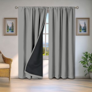 100% blackout curtains with laminated film, fully blackout curtains, and thermal insulation curtains