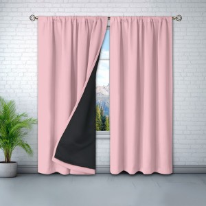 100% blackout curtains with laminated film, fully blackout curtains, and thermal insulation curtains