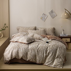 Cotton three-layer washed jacquard household four-piece set
