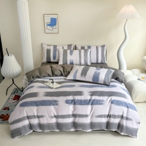New 40s twill pure cotton printed home four-piece set