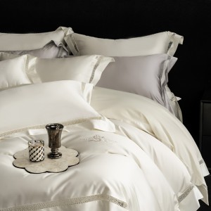 New AB version minimalist light luxury 100-count long-staple cotton four-piece set