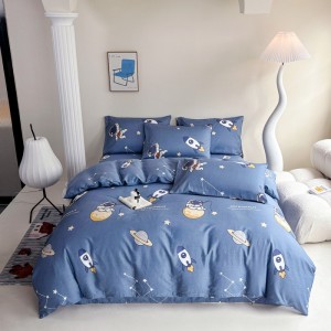 New 40s twill pure cotton printed home four-piece set