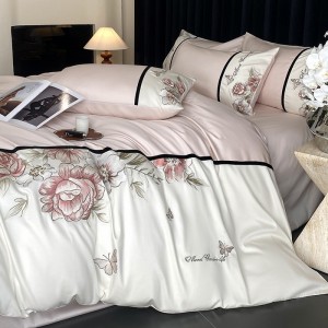 Grand embroidery Xinjiang long-staple cotton cluster four-piece set