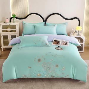 Household protein cotton embroidery four-piece set