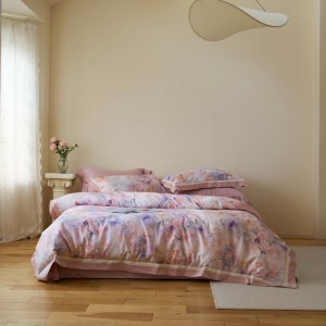 Exquisite home satin four-piece digitally printed set