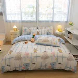 New 40-count pure cotton cartoon series four-piece suit