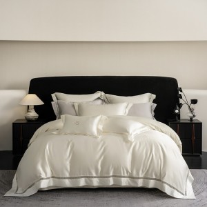 AB version minimalist light luxury 100-count long-staple cotton four-piece set