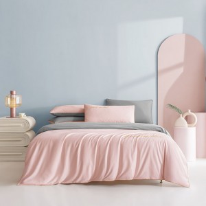 Pure cotton A-class 60s long-staple pure color satin pure cotton four-piece set