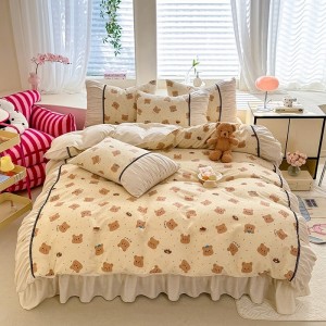 Exquisite brushed French romantic retro four-piece set
