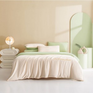 Pure cotton A-class 60s long-staple pure color satin pure cotton four-piece set