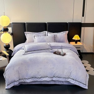 New high-weight milk velvet pressed line carved four-piece set