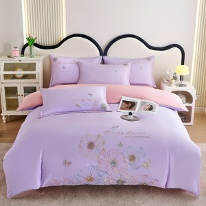 Household protein cotton embroidery four-piece set