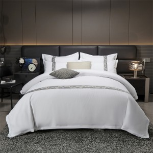 High-end new star-rated hotel solid-color four-piece suit