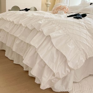 New Cotton Waffle Princess Skirt Four-Piece Set