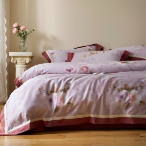 Elegant new elegant satin digital print four-piece set