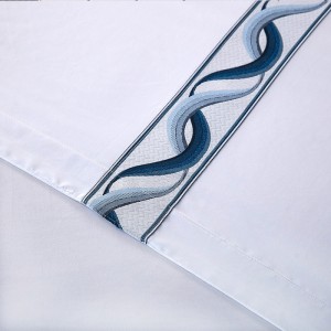 Star hotel guesthouse homestay webbing  striped brushed  pure white three-piece set four-piece set