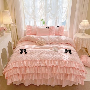 New Cotton Waffle Princess Skirt Four-Piece Set