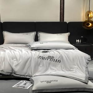 New washed ice silk summer quilt four-piece set