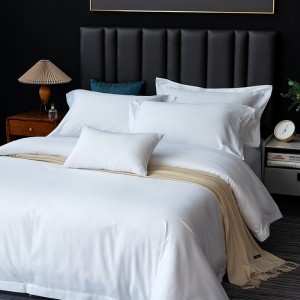 All-cotton tribute satin high-end new four-piece set 80-count pure cotton hotel four-piece set