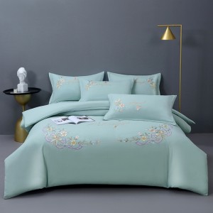 Household exquisite colorful cotton embroidery four-piece set