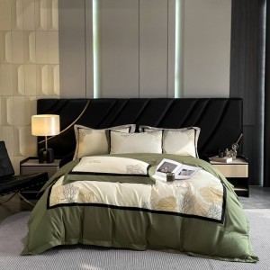New all-cotton 60S embroidered bed sheet and bed sheet high-end four-piece set