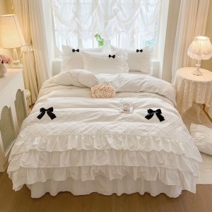 New Cotton Waffle Princess Skirt Four-Piece Set