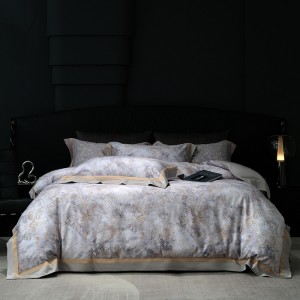 Exquisite home satin four-piece digitally printed set