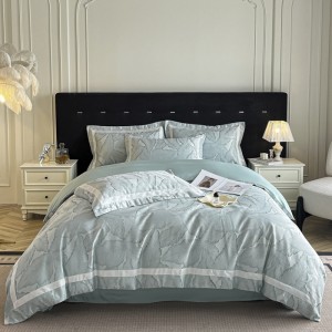 Polygon craft summer three-dimensional relief leaf ice silk four-piece set